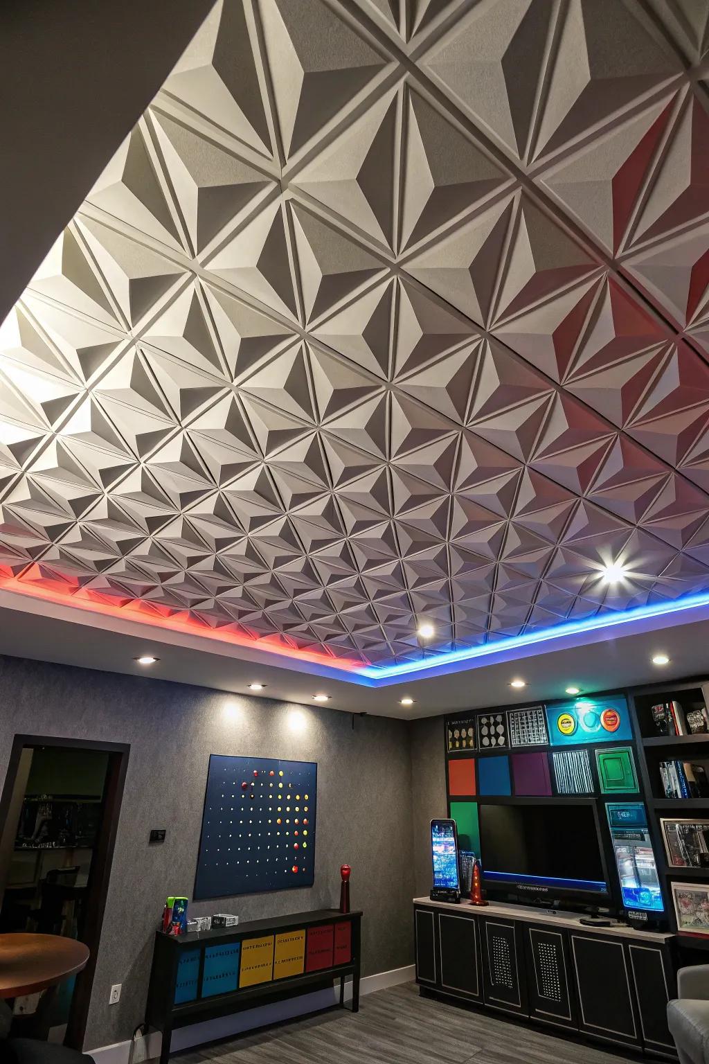 Sculpted designs bring dimension and interest to your ceiling.