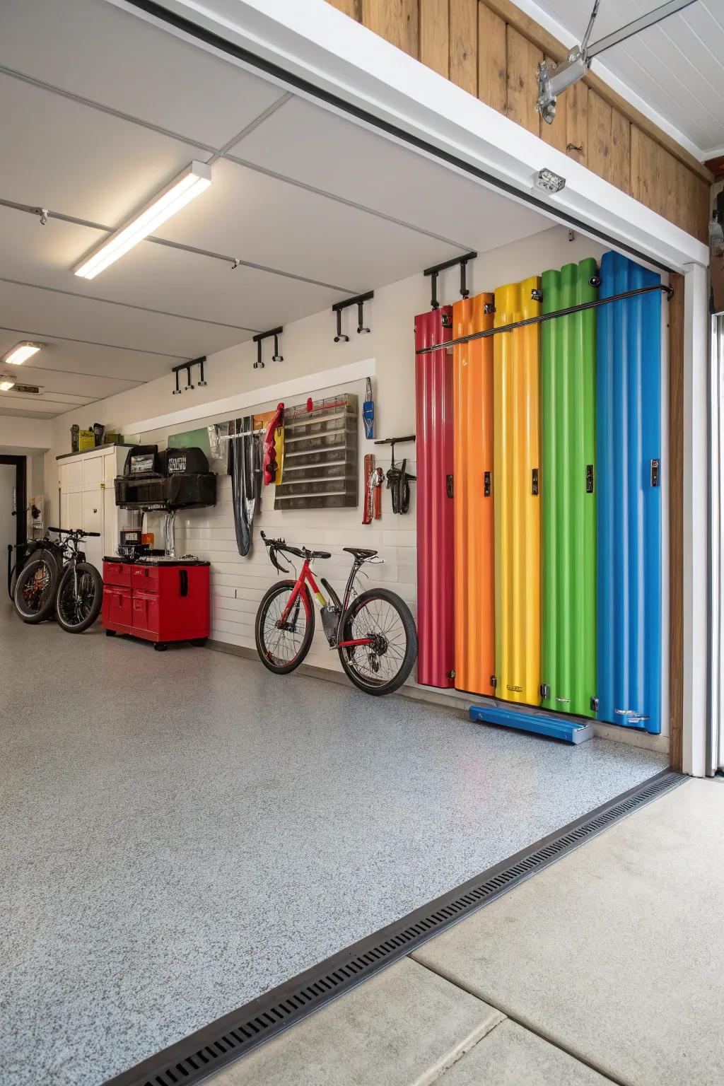 Vinyl baseboards present an adaptable and low-maintenance choice for any garage.