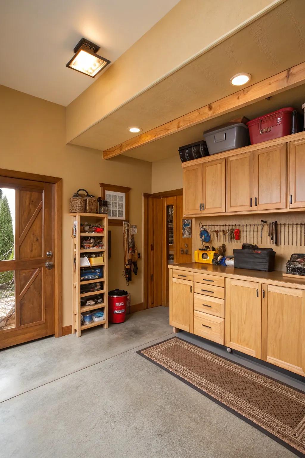 Beige introduces coziness and comfort to any garage.