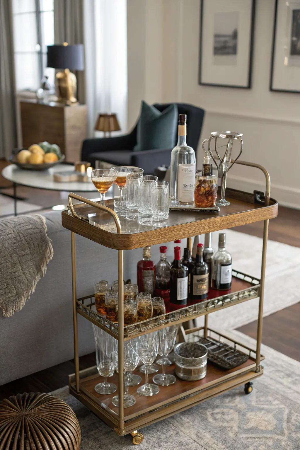 A time-honored drink station combines style with functionality.