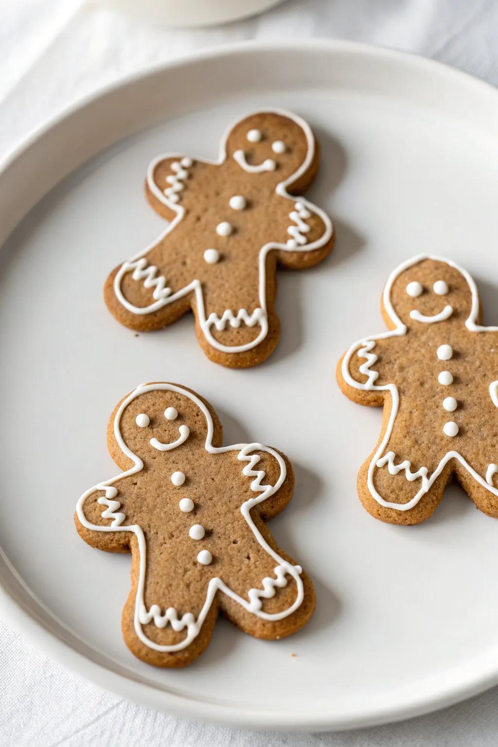 Refined minimalist gingerbread figures showcasing their inherent allure.