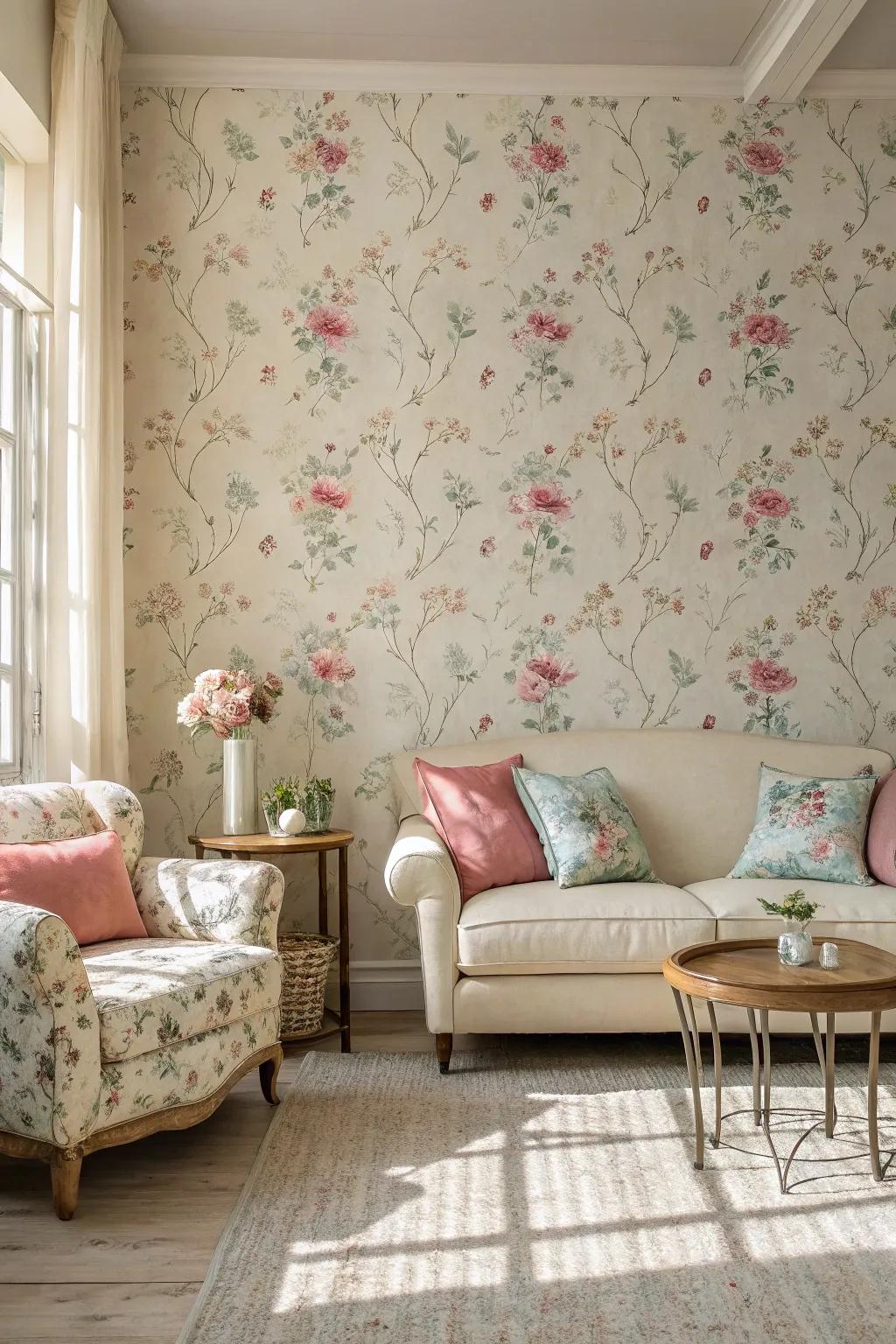 Botanical wallpaper brings the beauty of the outdoors inside with style.