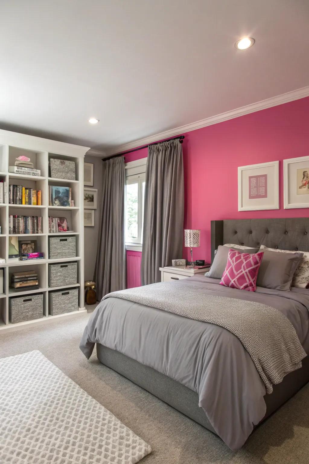 A rose showpiece wall offers an eye catching feature intended for all bedrooms.