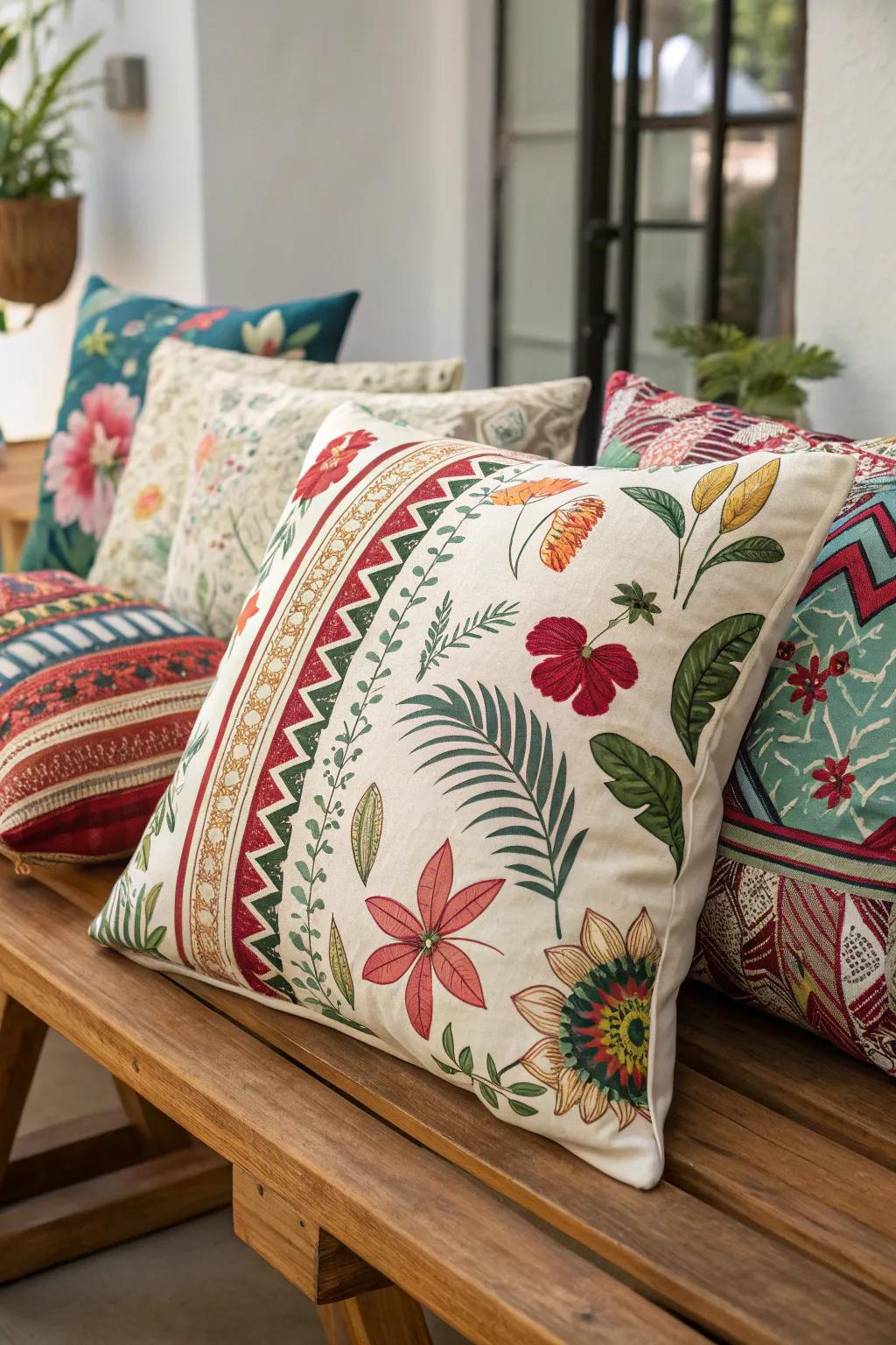 Blending designs introduces playfulness to your space.
