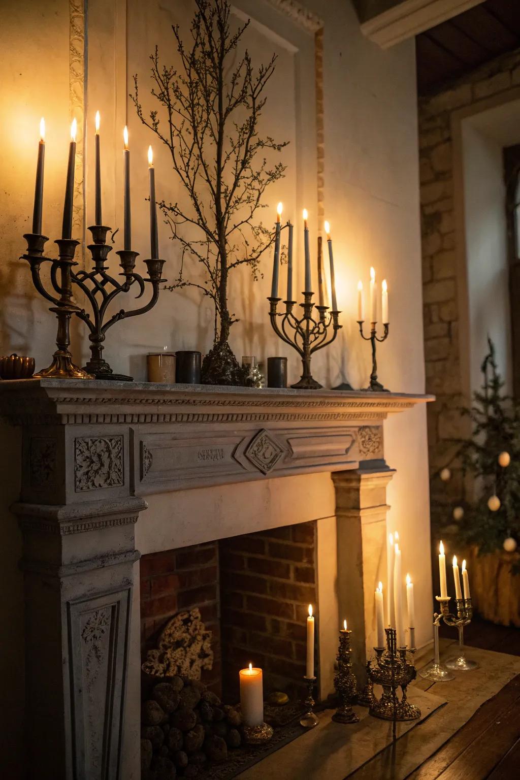 Lights create the perfect spooky environment.