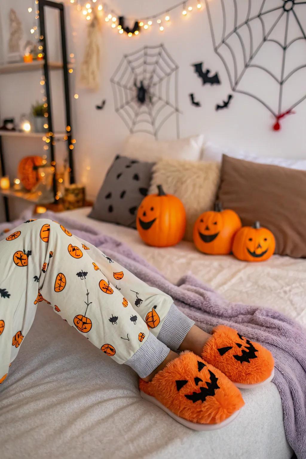 Be comfortable in a Halloween Slumber Party Spectacle.