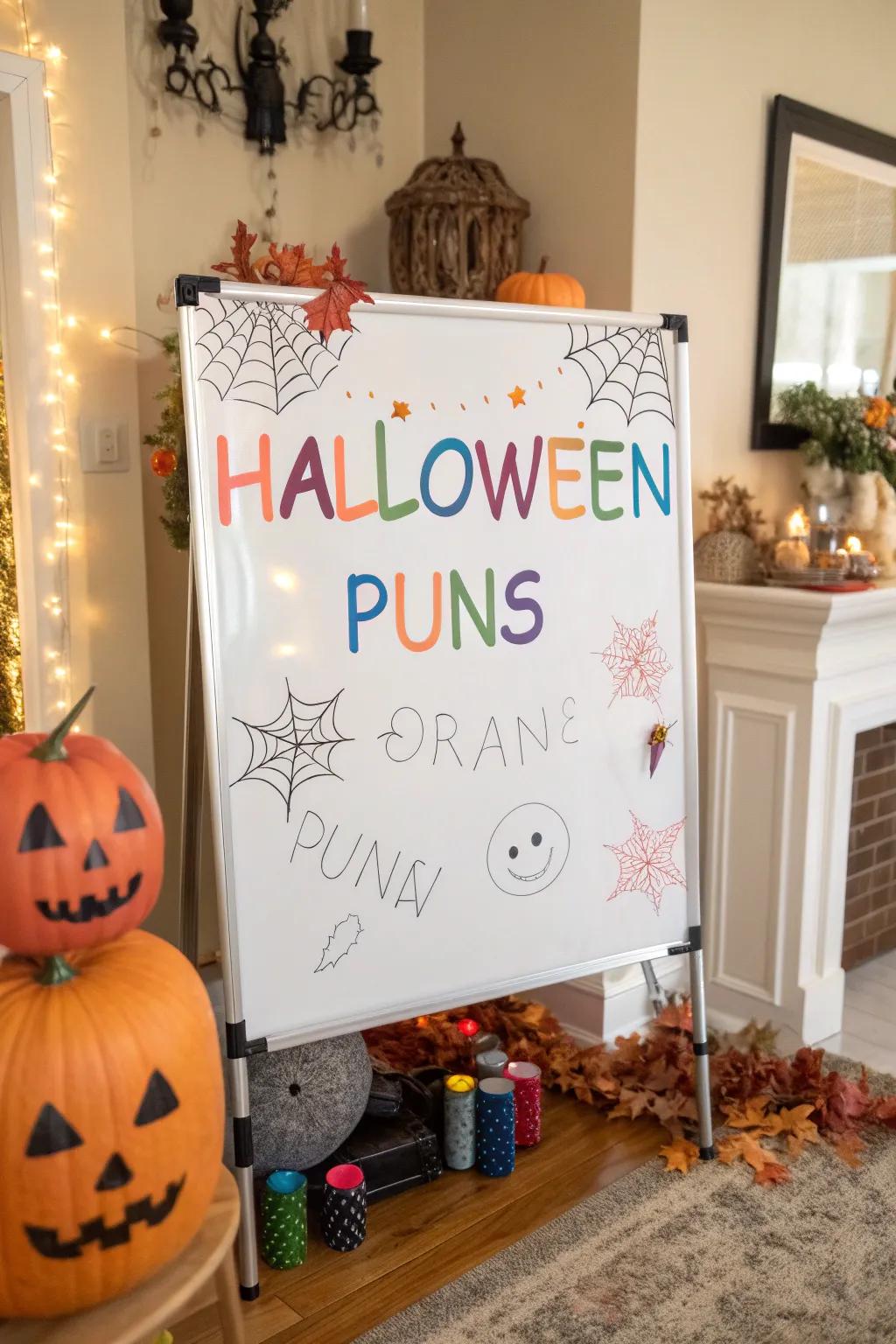 Halloween-inspired puns destined to elicit laughter.