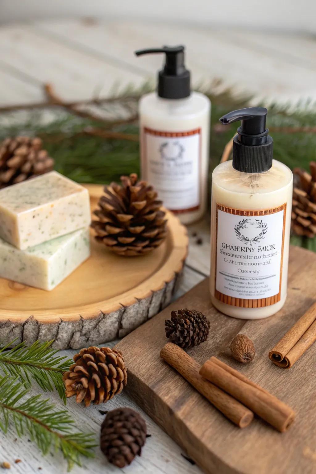 Holiday-scented hand cleansers for a festive scent