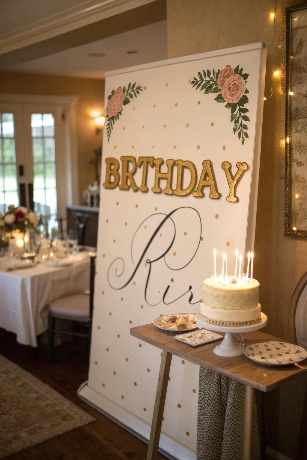 Spotlighting individual names adds a special touch to birthday displays.