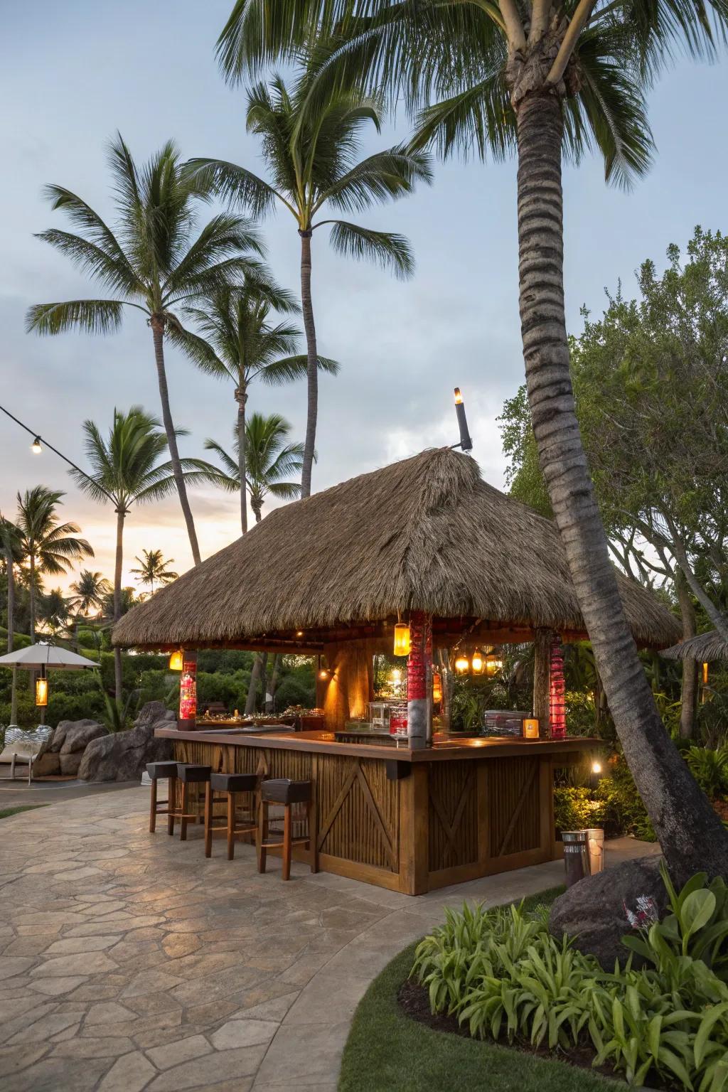 A thatch roof brings legitimacy to your tiki bar.