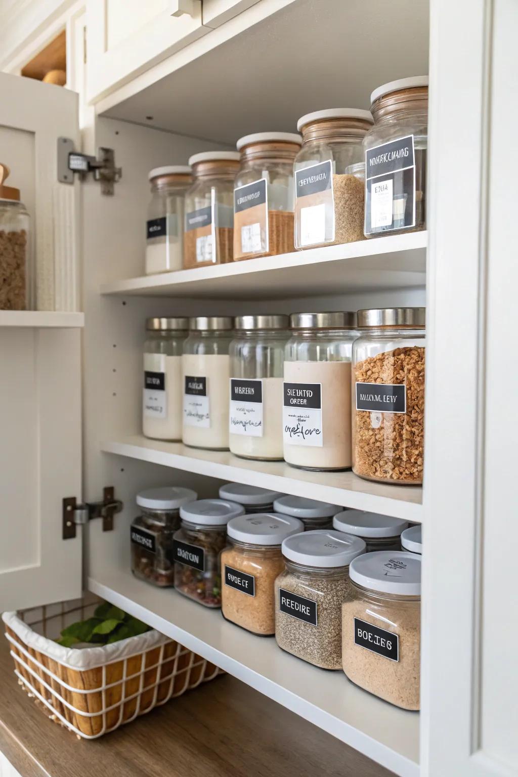 Labels bring clarity and order to every aspect of your kitchen storage.