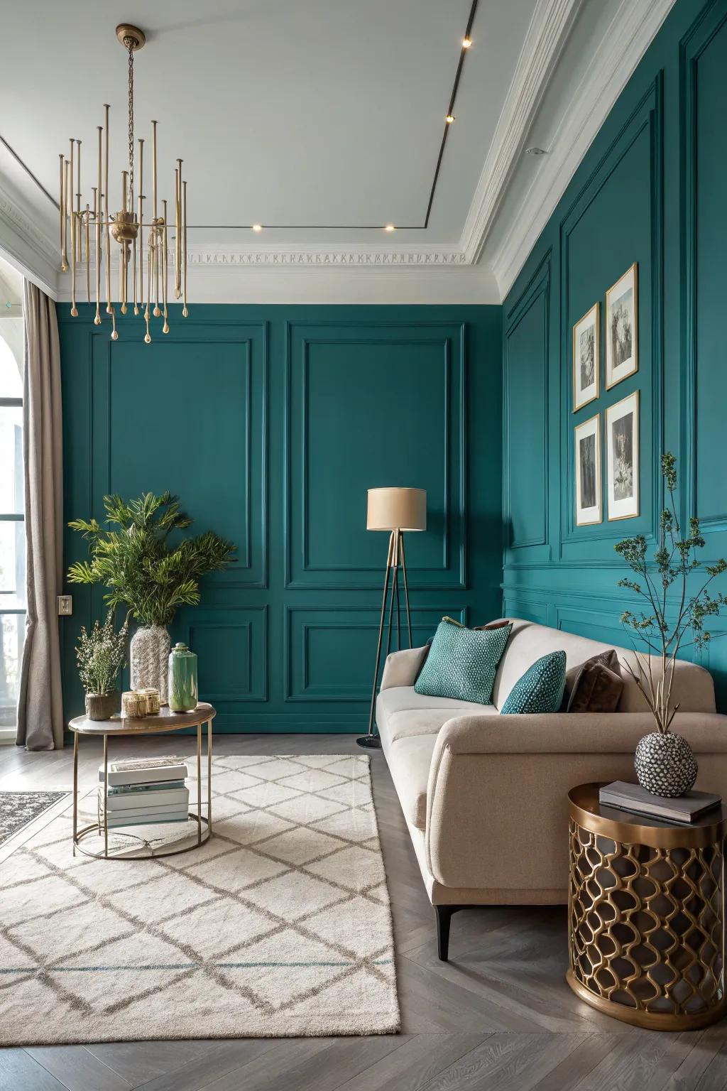 A striking wall color can make any room feel more dynamic and deep.
