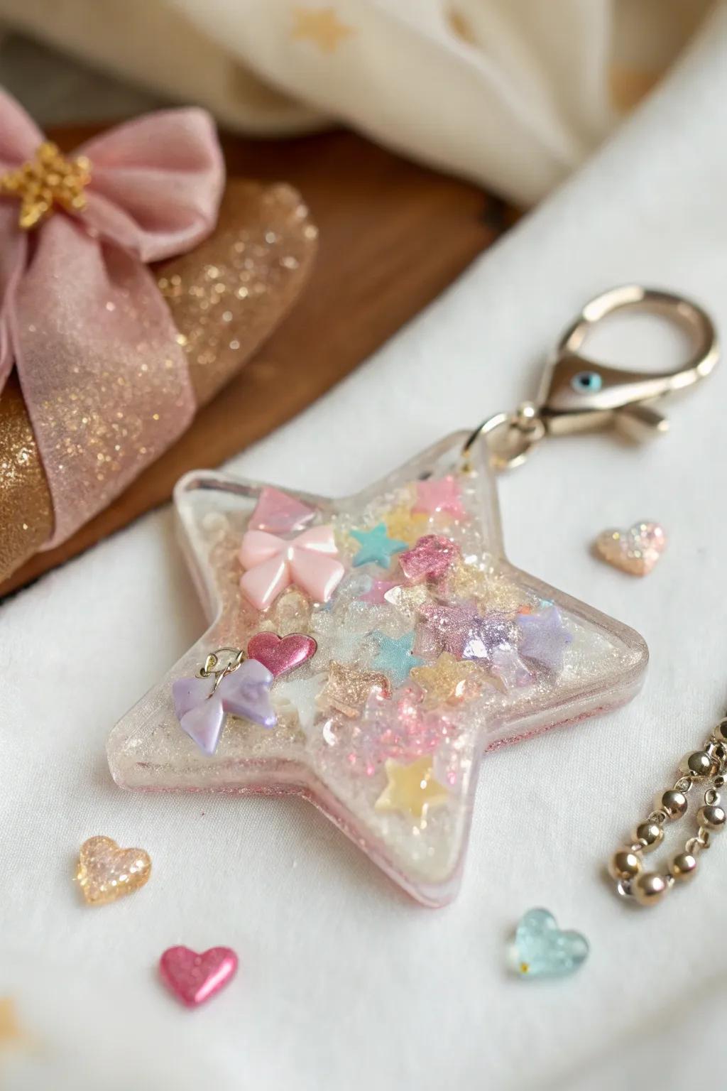 Infuse a touch of whimsy into your accessories with this captivating kawaii resin charm!