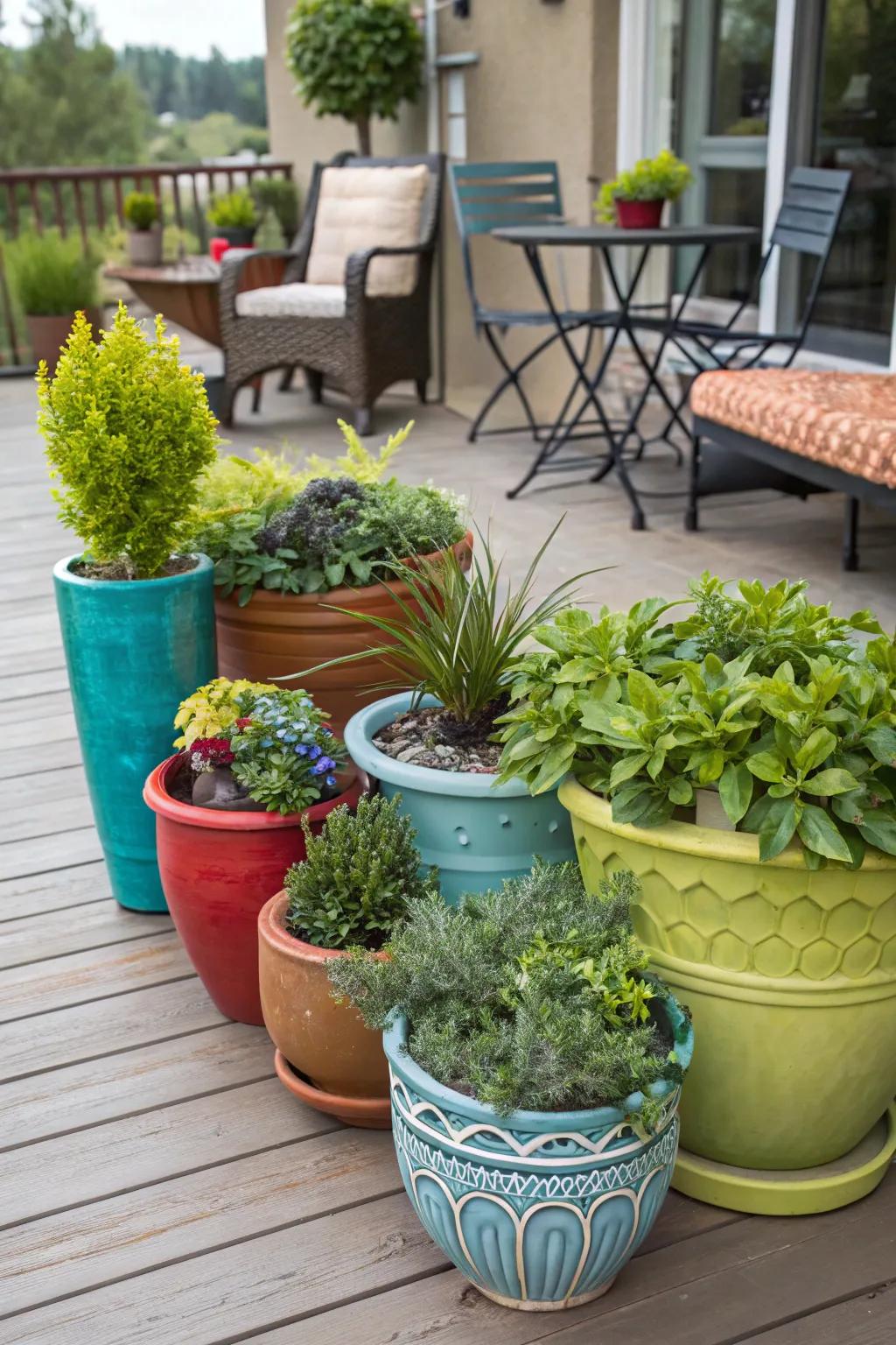 Inventive planters improve how beautiful artificial plants look.