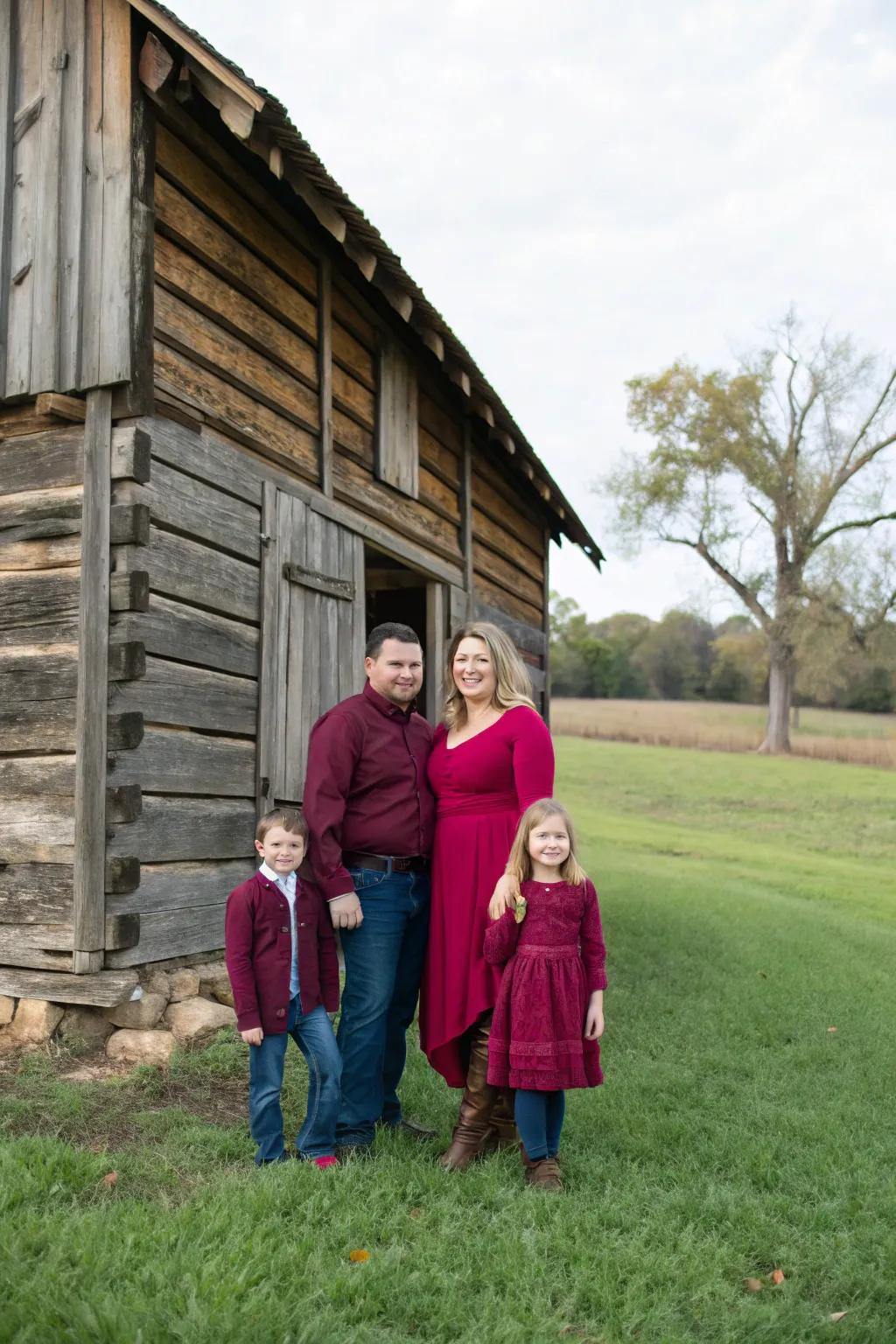 Jewel hues provide a bold contrast against natural backdrops.