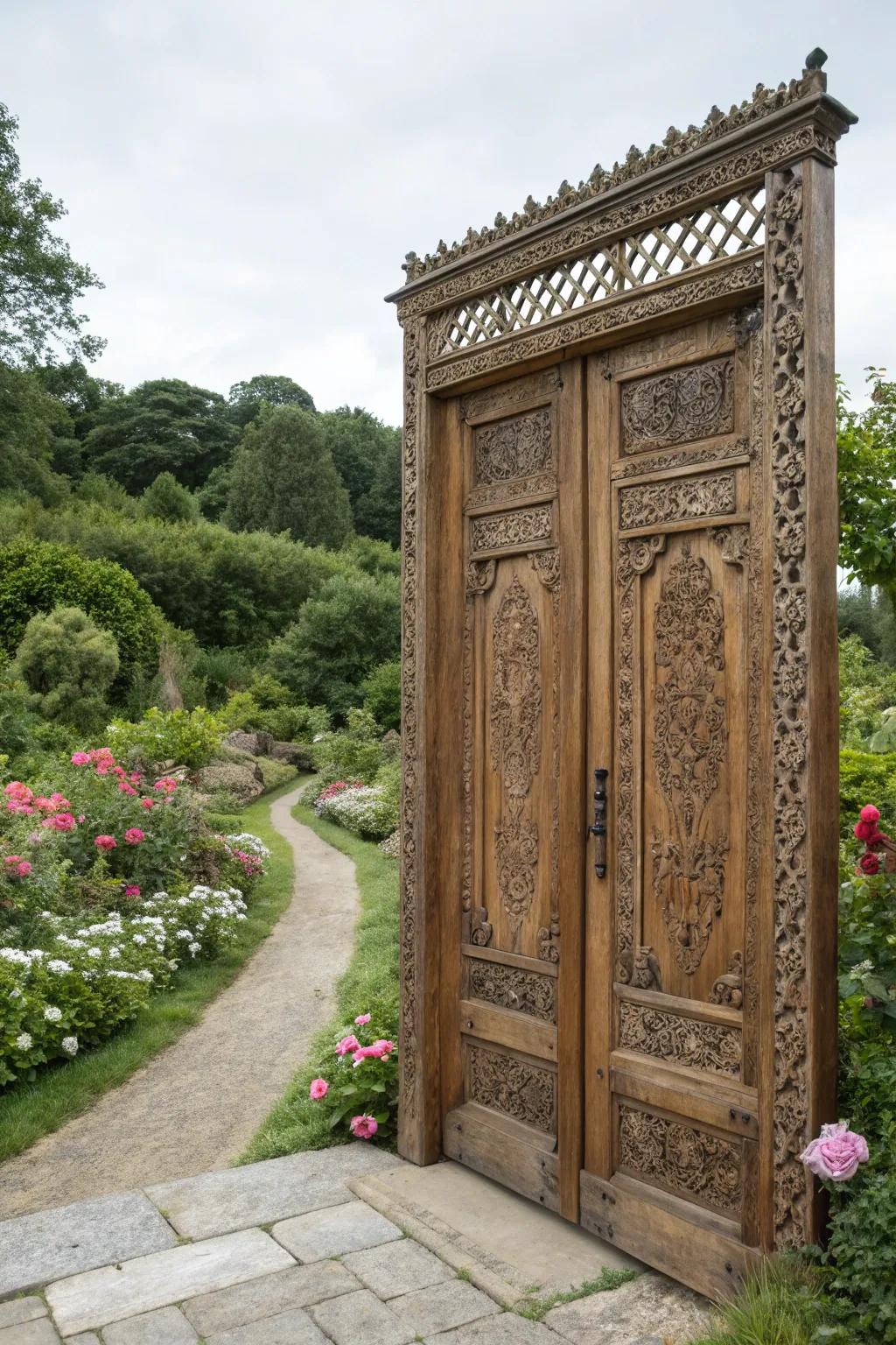 Dual entryways contribute an elegant touch to any entrance.