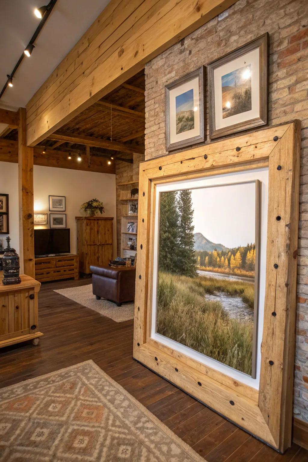 Handcrafted frames imbue your decor with a personal touch.