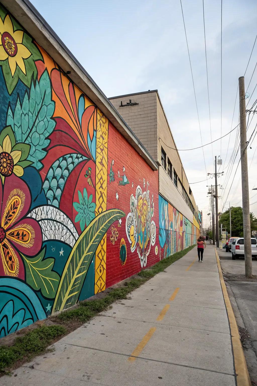 A dramatic wall mural can become the central feature of your room.