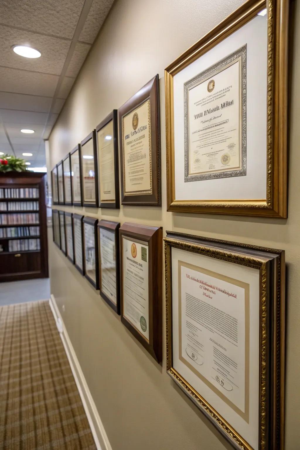 Display your achievements proudly.