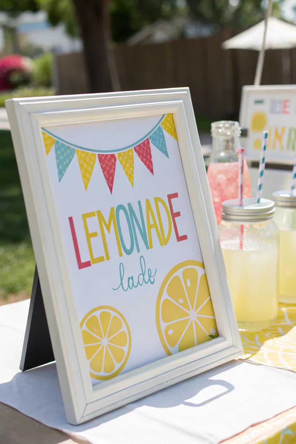 Framed printable signs deliver a sleek and skilled impression.