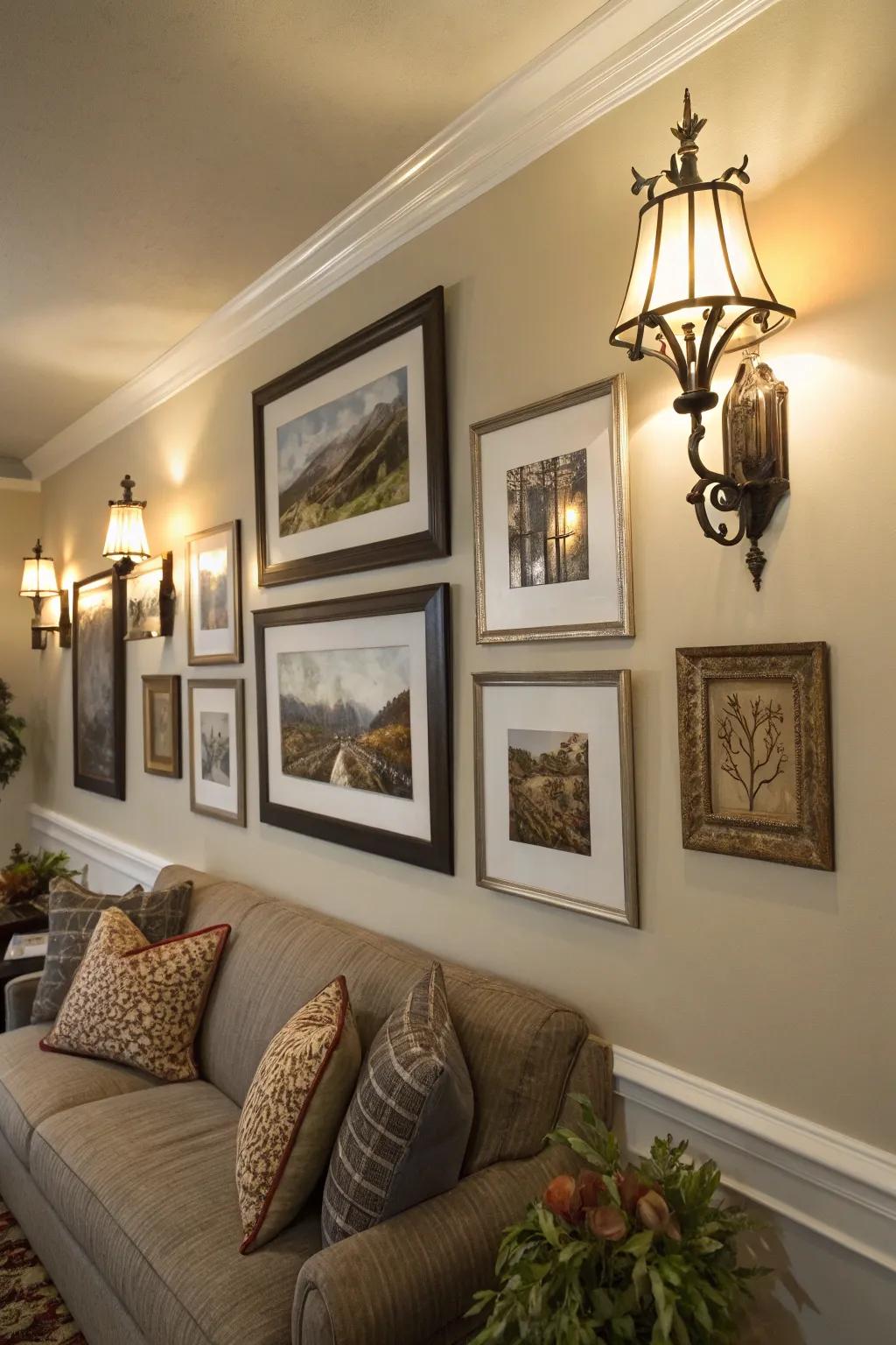 With the perfect lighting, art becomes the central focus.