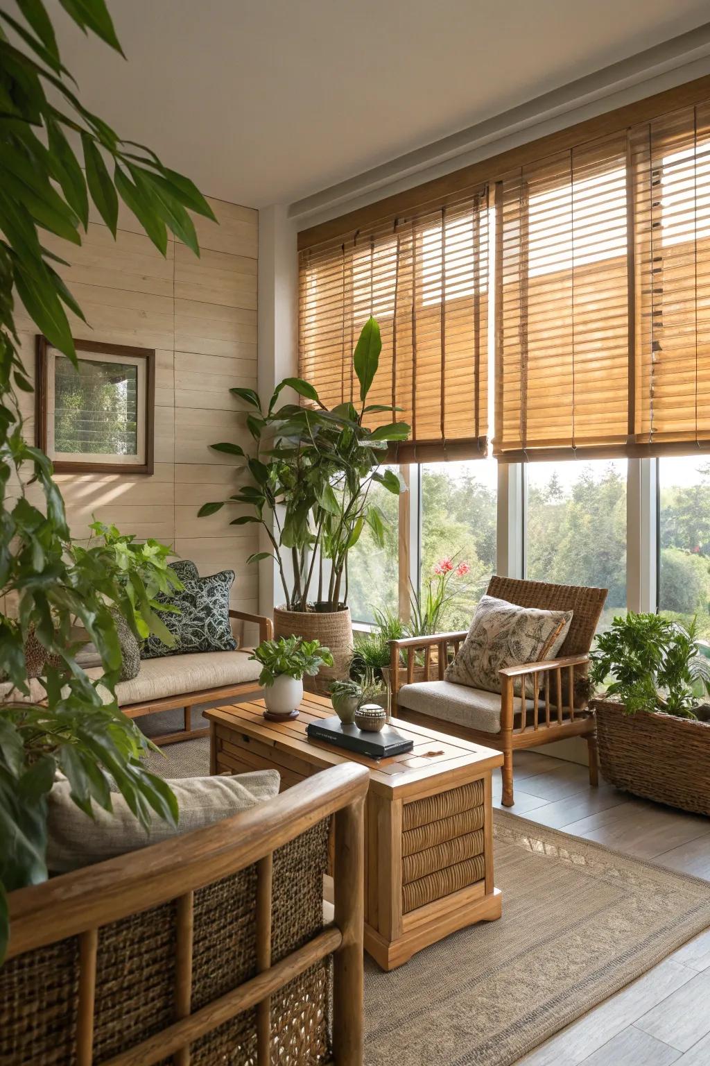 Reed blinds introduce a natural element to your decor.