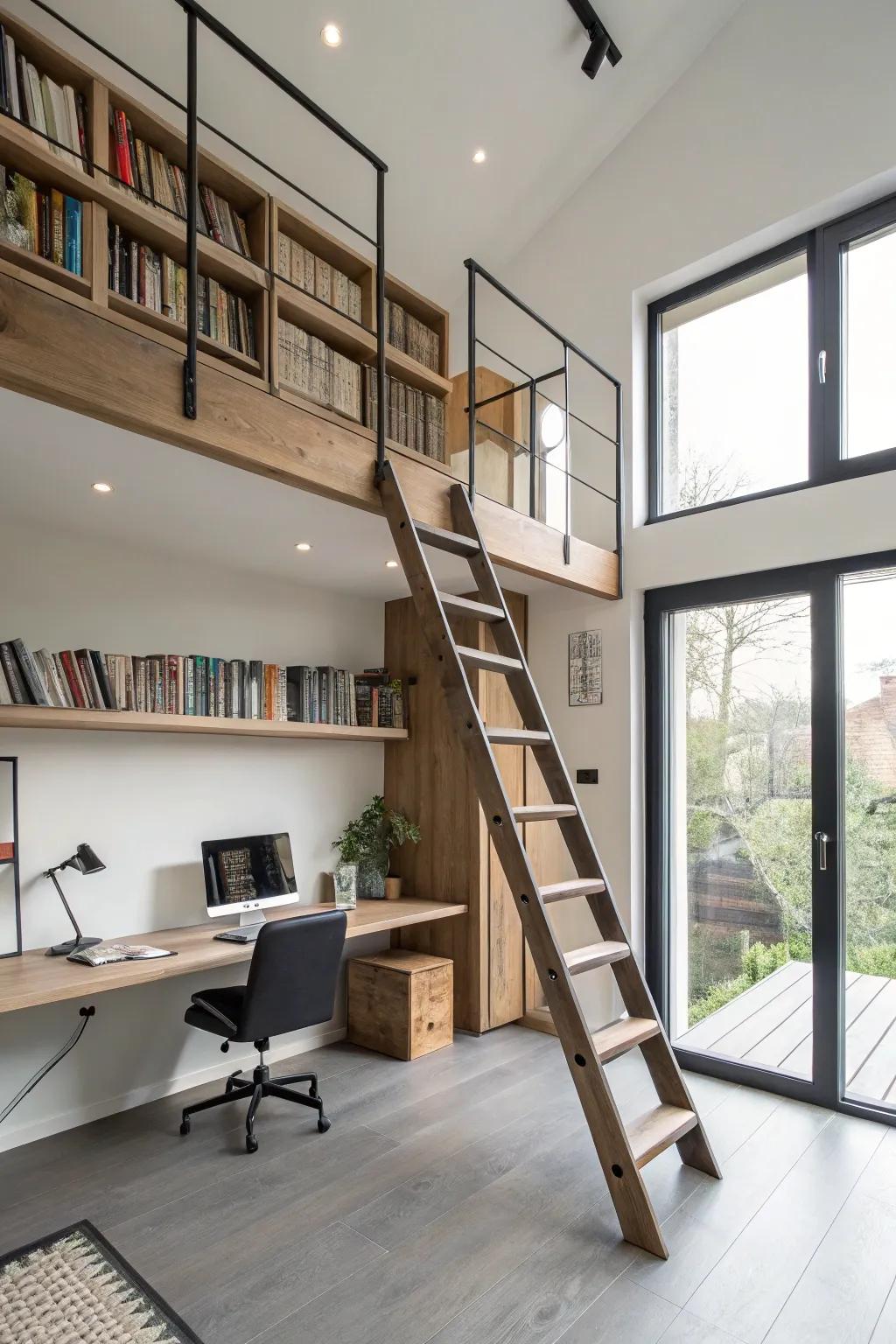Original loft ladder with storage included.