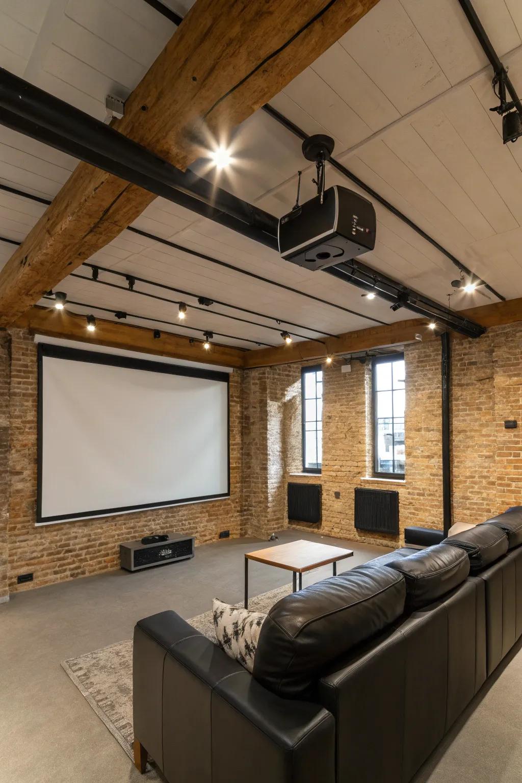 A projector gives you a true movie experience in your loft.