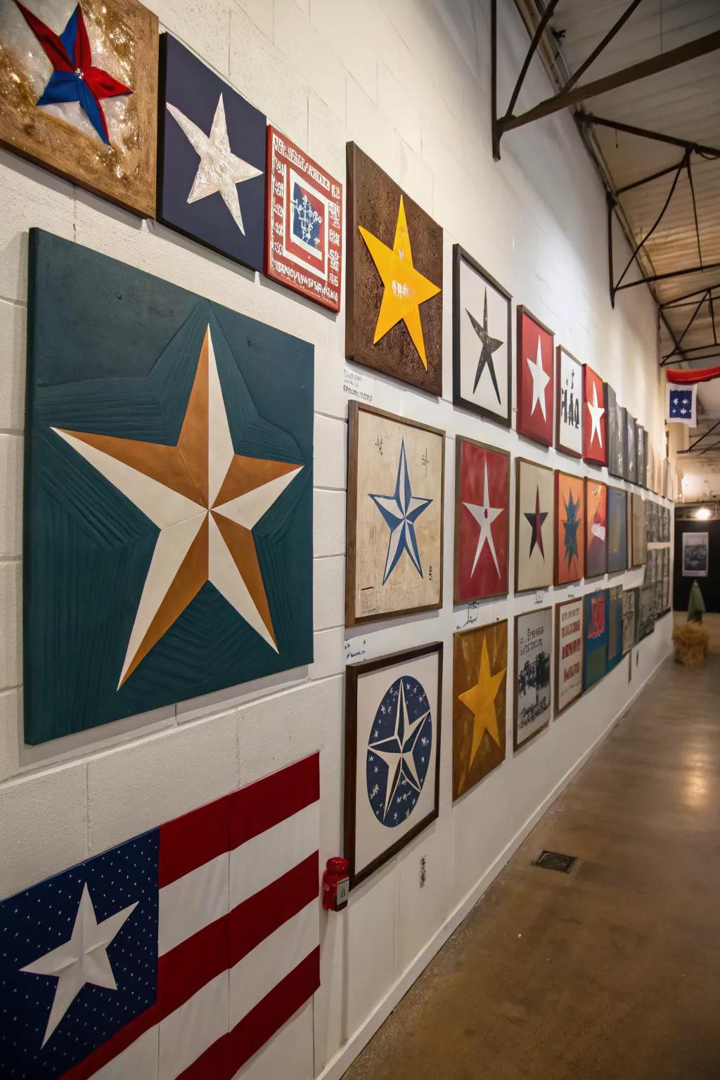 Lone Star wall art makes for an eye-catching focal point.