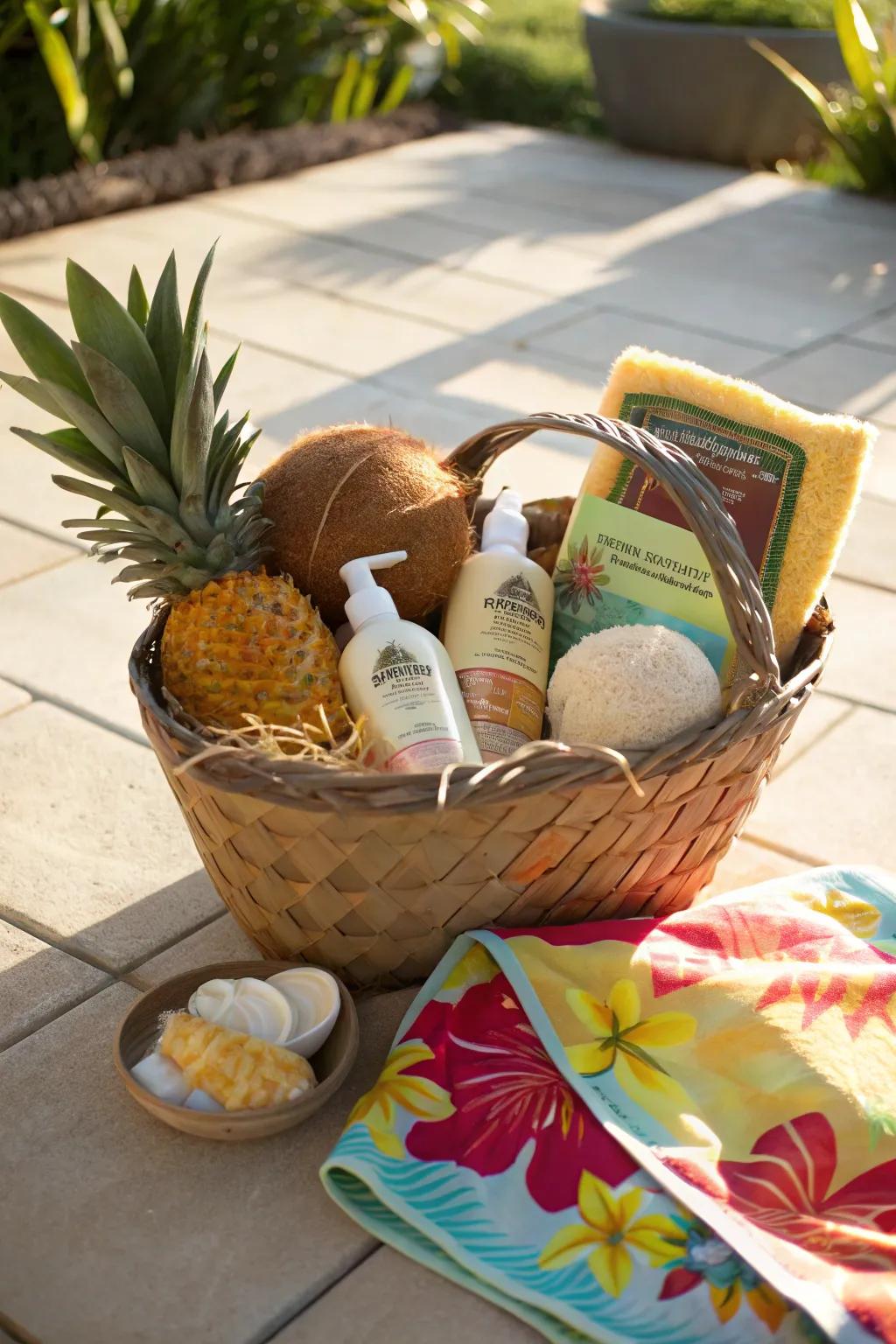 Tropical Getaway: A sun-kissed spa moment.