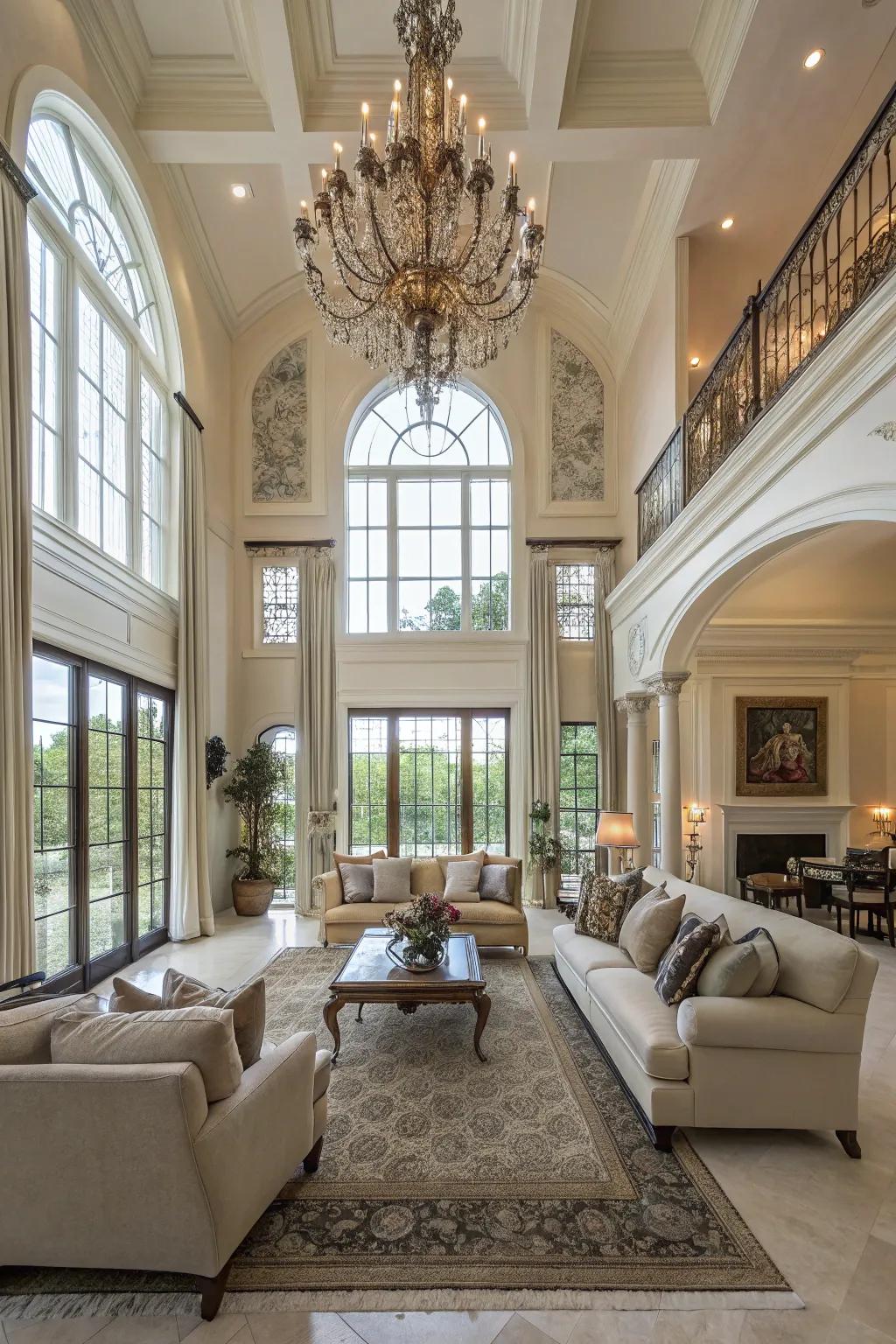 Open and airy, this living space encourages movement and relaxation.