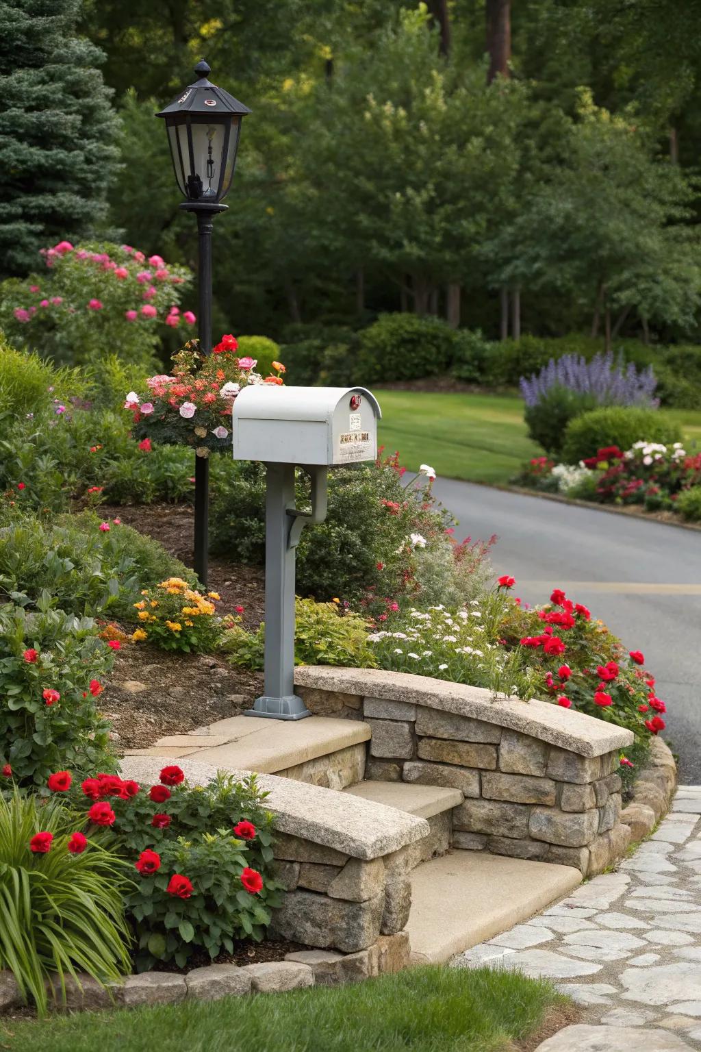 Stone borders add structure and an elegant touch to your flower bed.