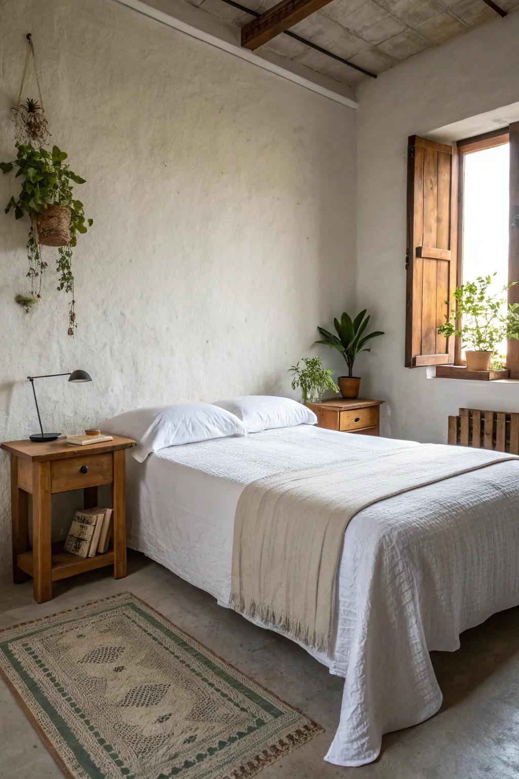 A tidy bedroom encourages serenity and unwinding.