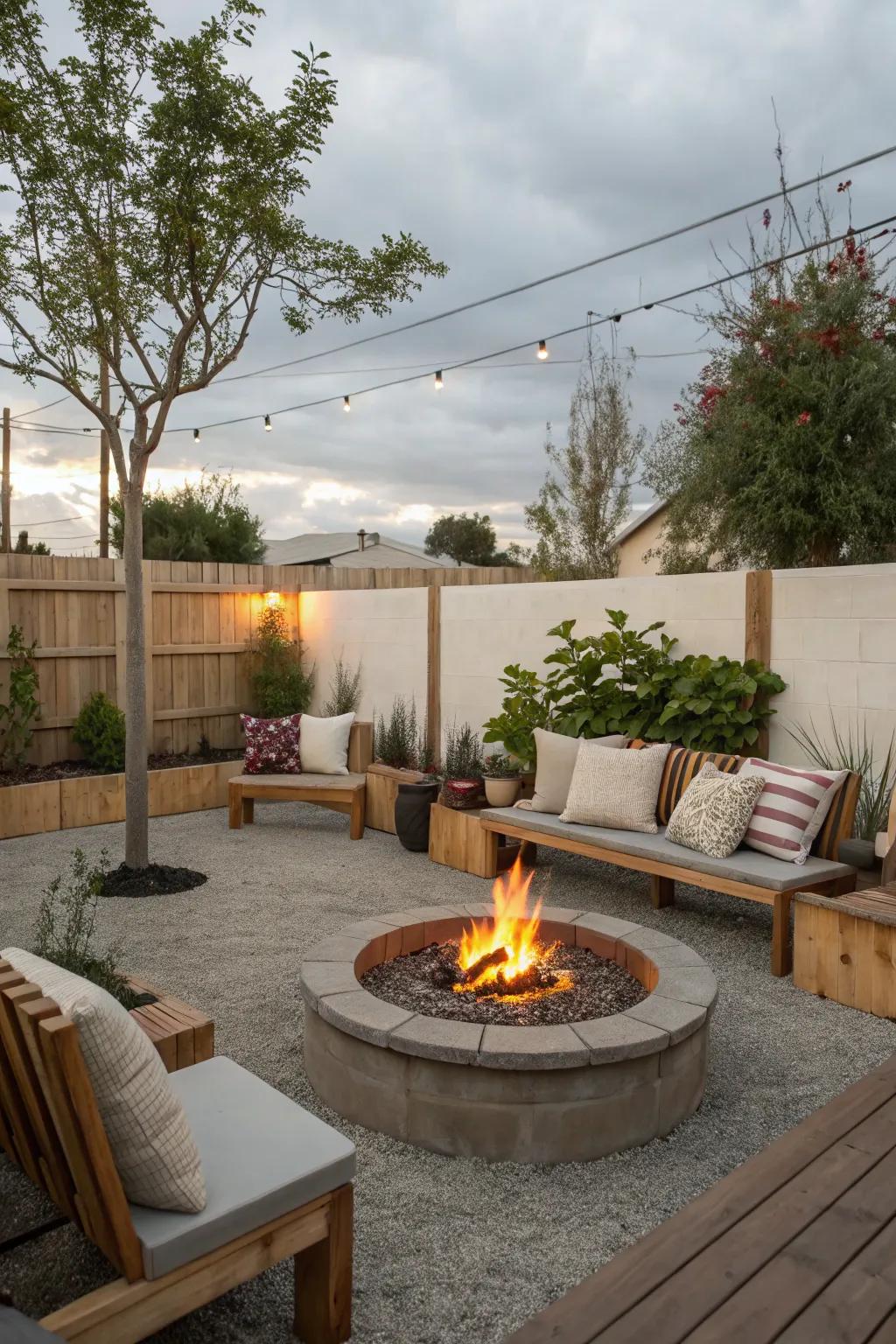 A fire pit is a great place for social gatherings.