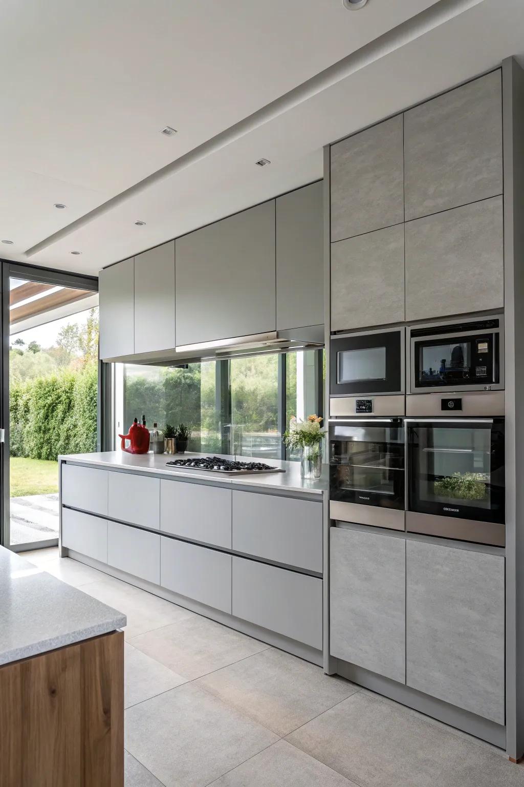 Incorporate appliances seamlessly for a sleek and modern kitchen.