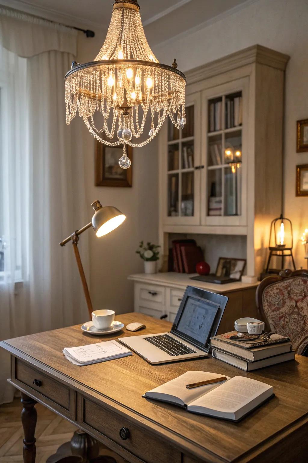Atmospheric illumination establishes the ideal atmosphere for efficiency.