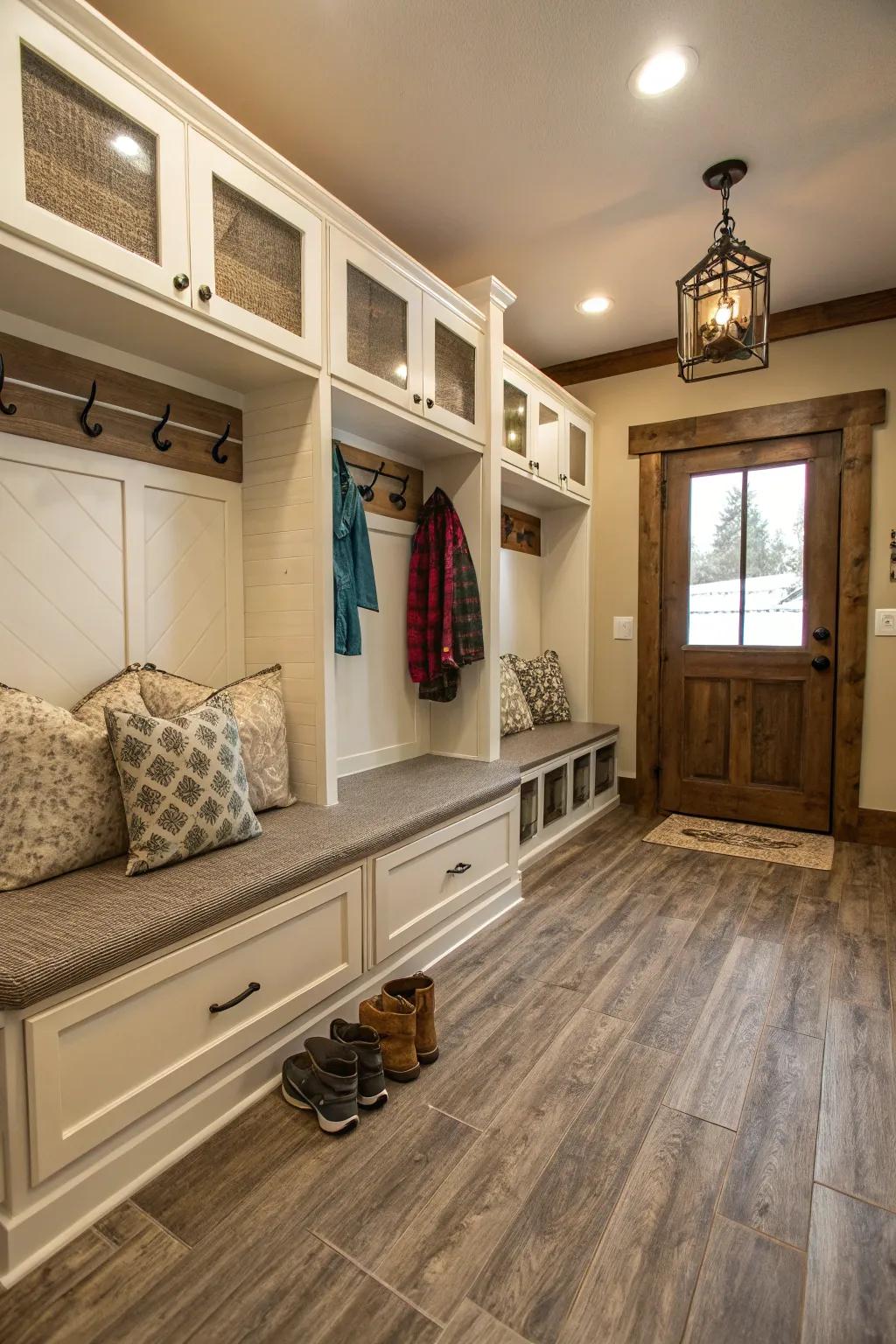 Material plank flooring gives you the beauty of wood and the strength of other materials.