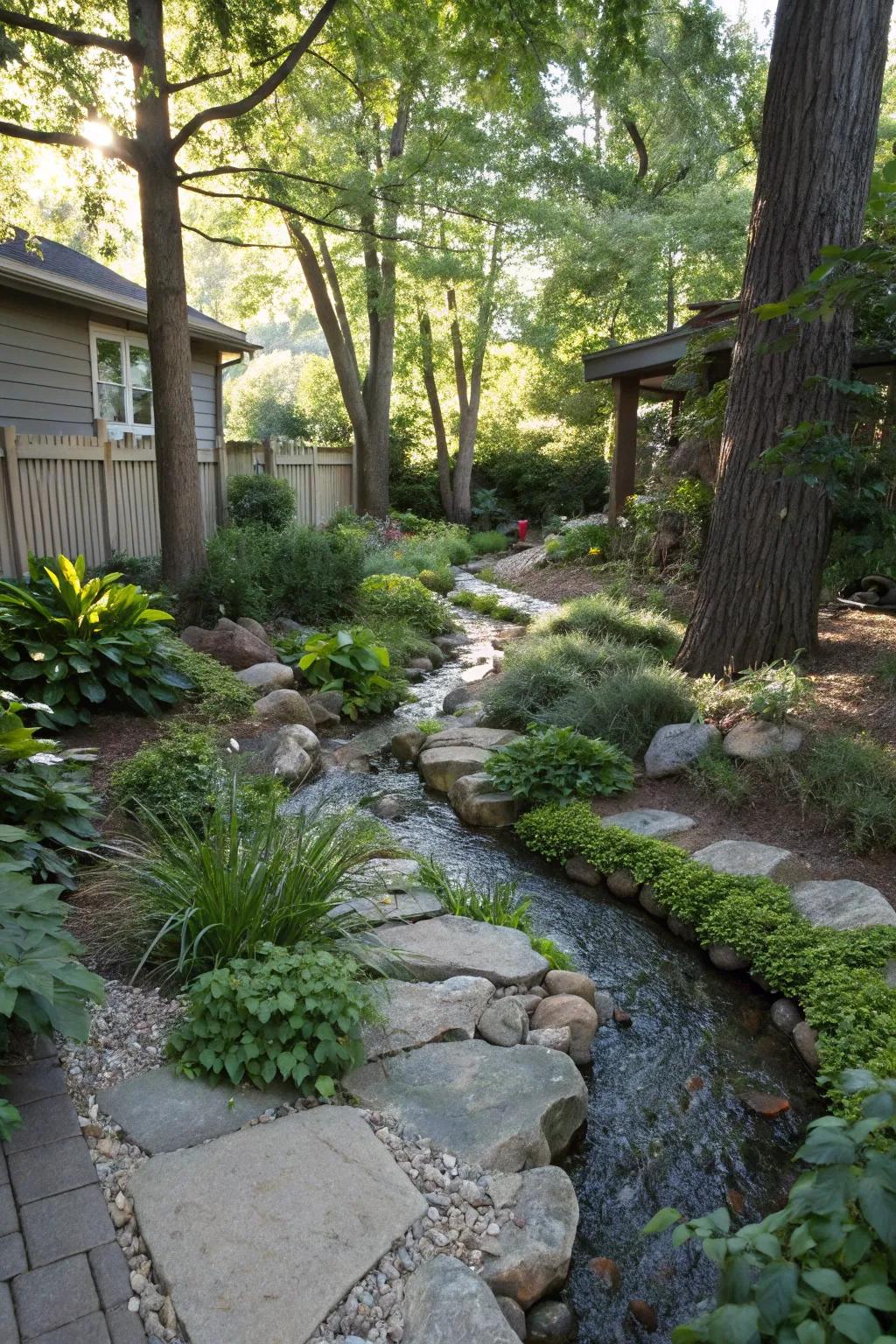 A split stream design adding curiosity and charm.