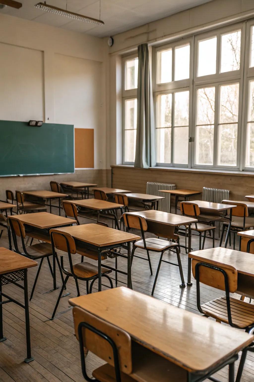 Wooden furniture provides a natural accent with warmth.