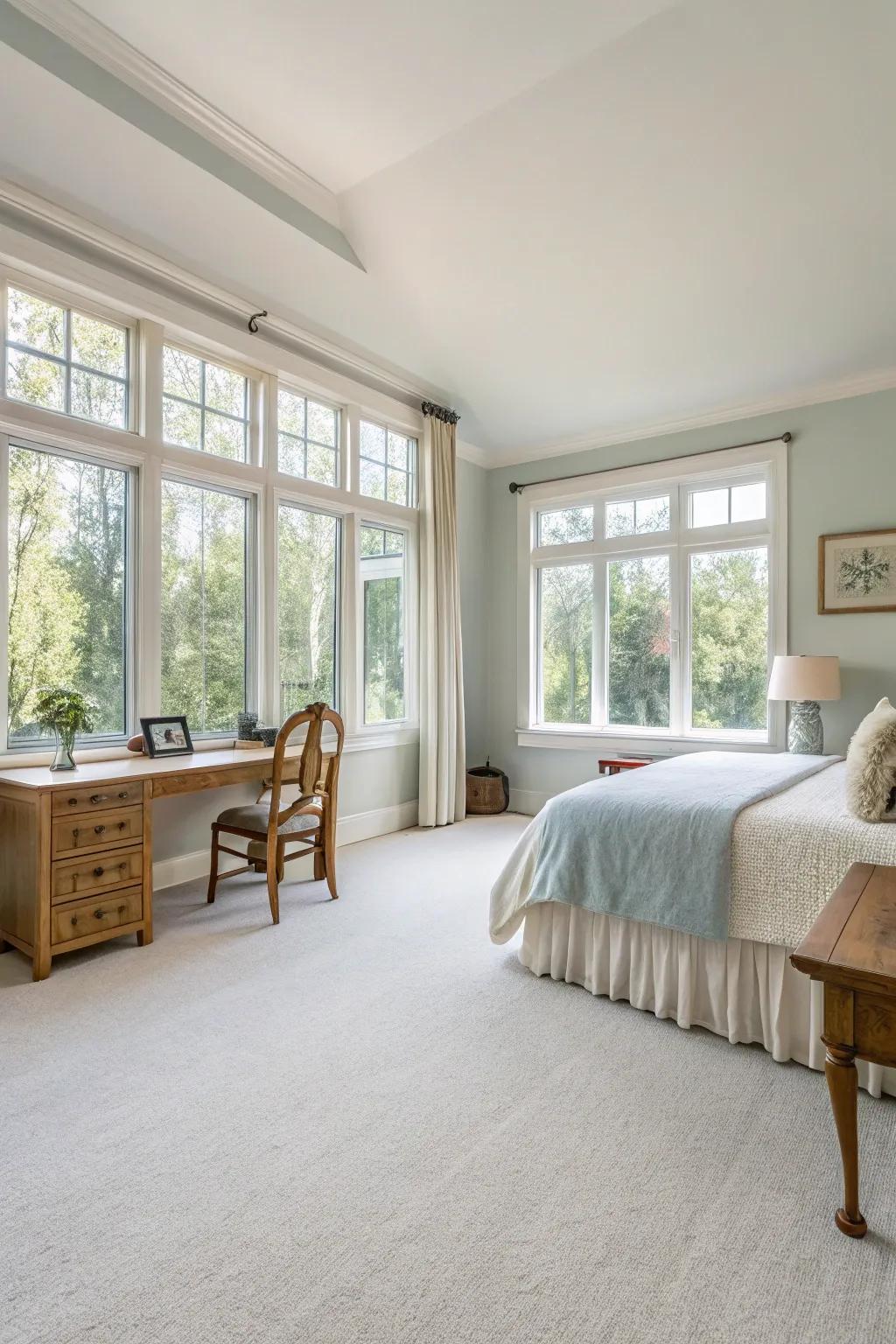 Creamy carpets bring a sense of space and light to any room.
