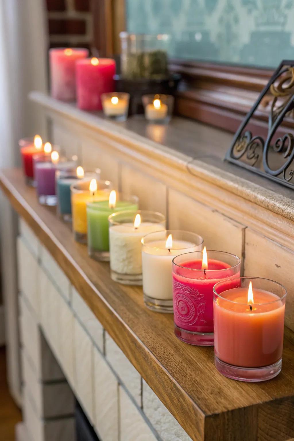 Establish the perfect ambiance with a curated selection of beautifully scented candles.