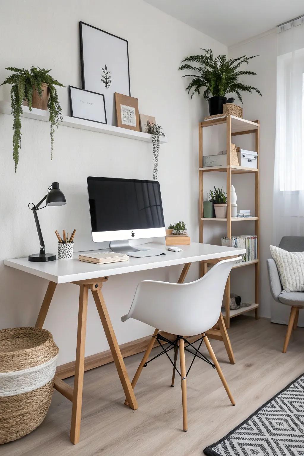Simple decor helps cut down on distractions and make it easier to focus.