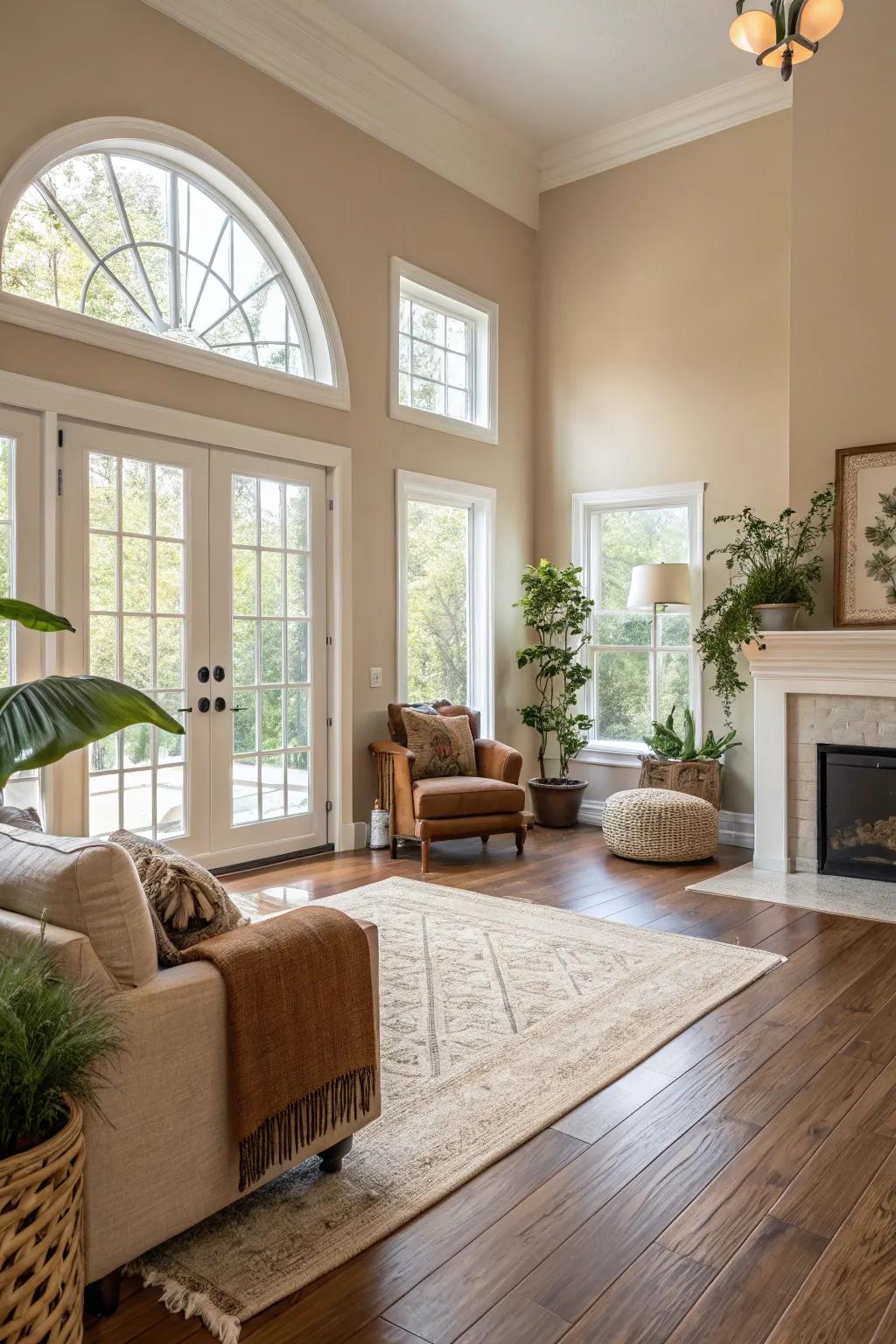 Neutral tones offer a versatile backdrop