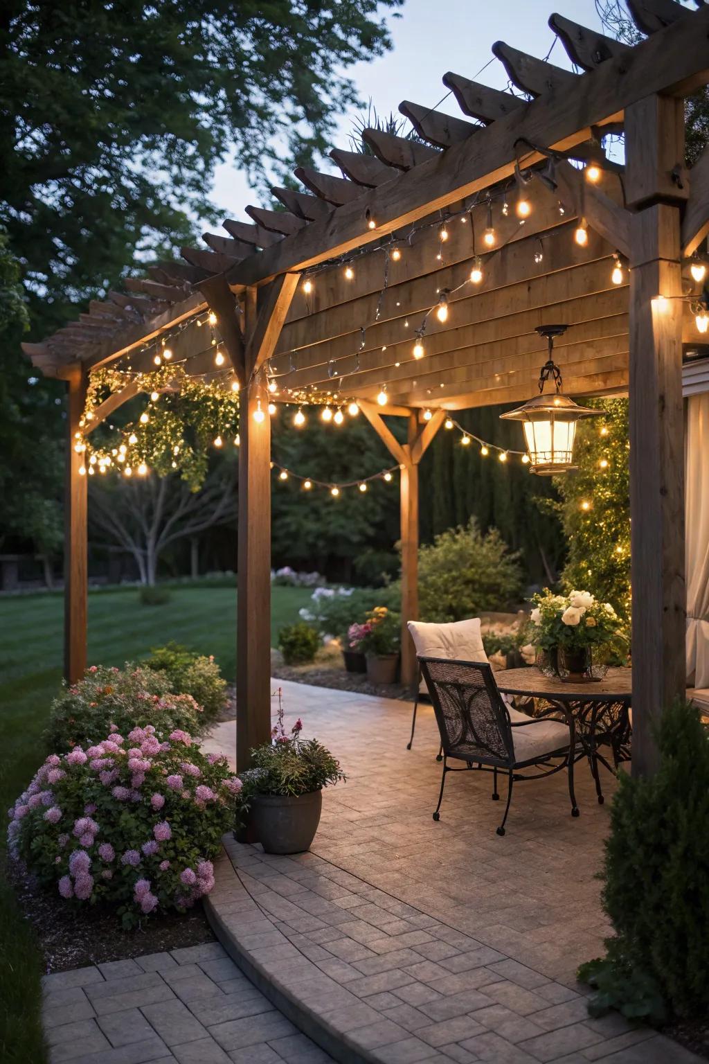 Solar twinkle lights bestow warmth and allure upon any outdoor gathering.