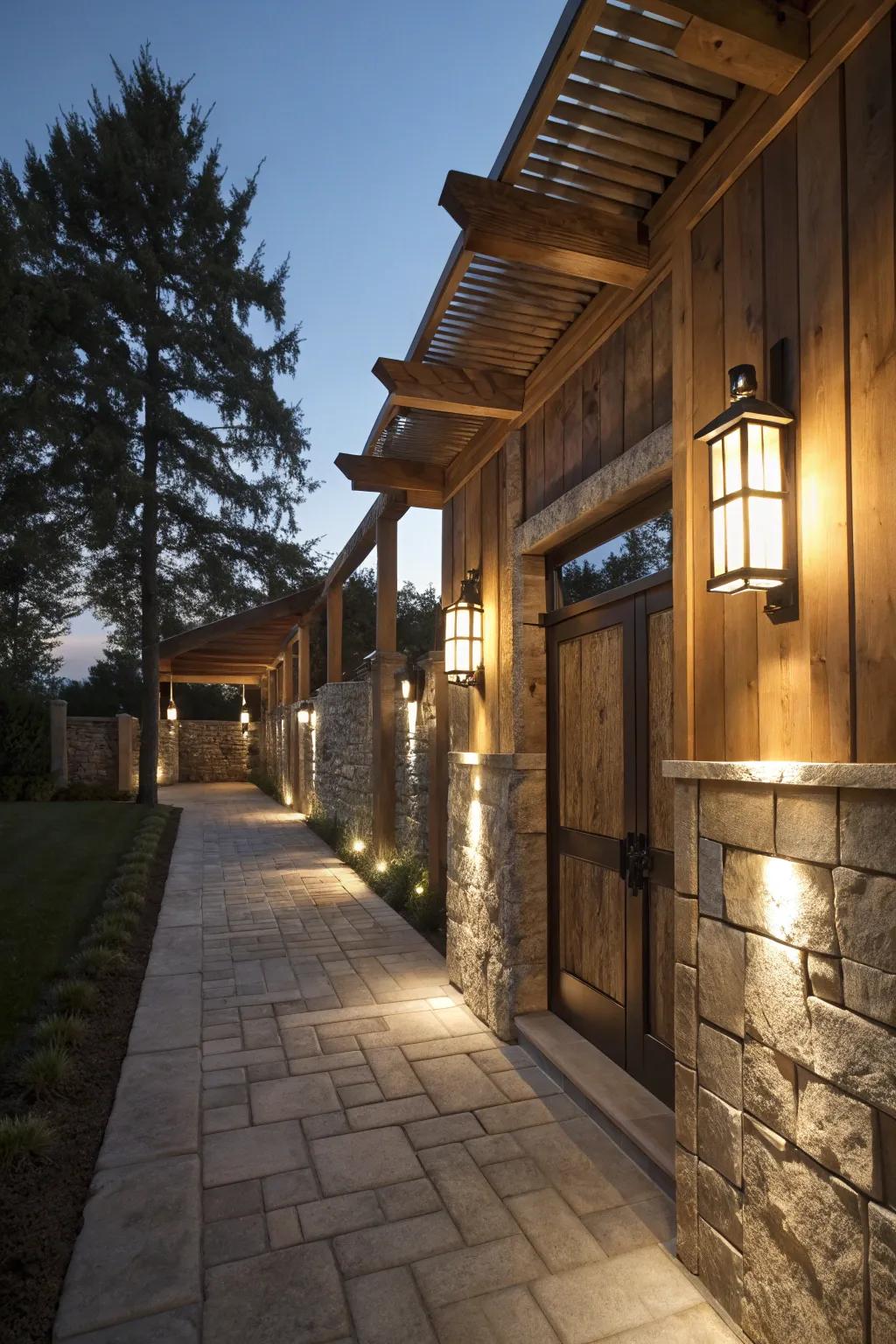 Integrated illumination emphasizes architectural beauty.