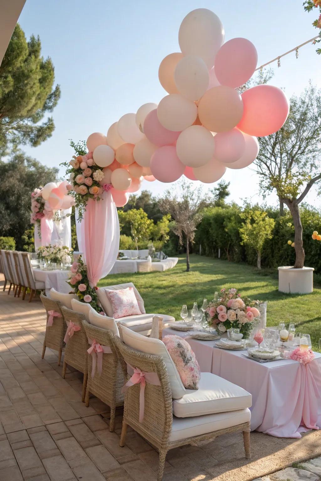 Appealing seating space for invitees to revel in the baby shower activities.