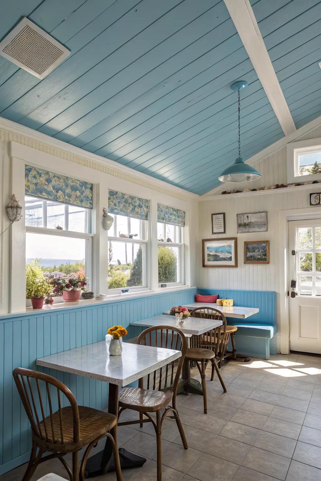 Bringing the Outdoors In with Sky Blue Ceilings