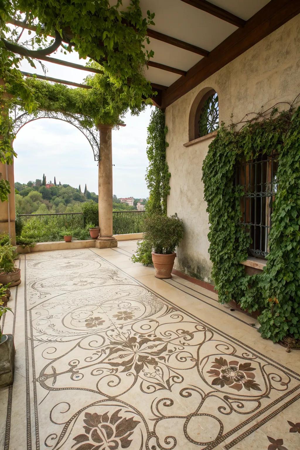 Stencils enable you to add personalized sophistication to your patio.