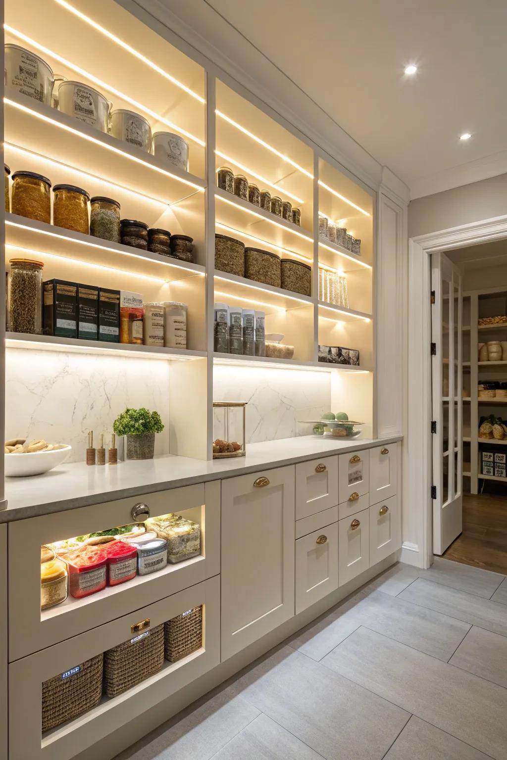 Effective lighting can completely change how you use your pantry.