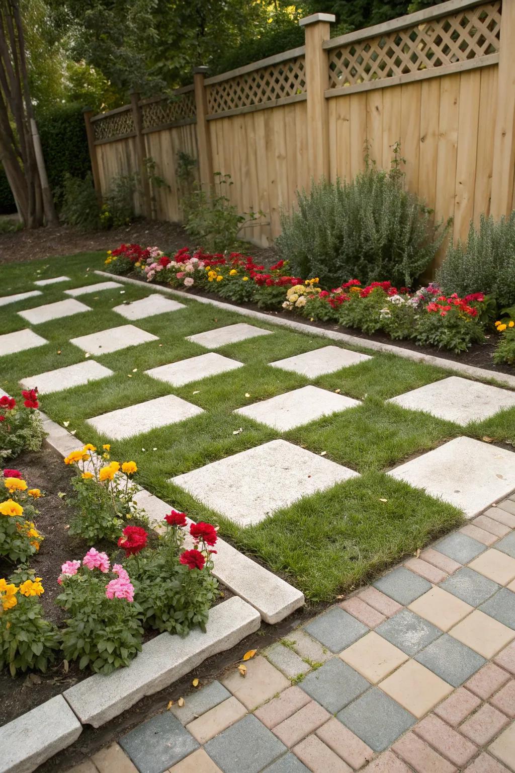 Checkerboard styles propose a jovial revision of classic configurations.